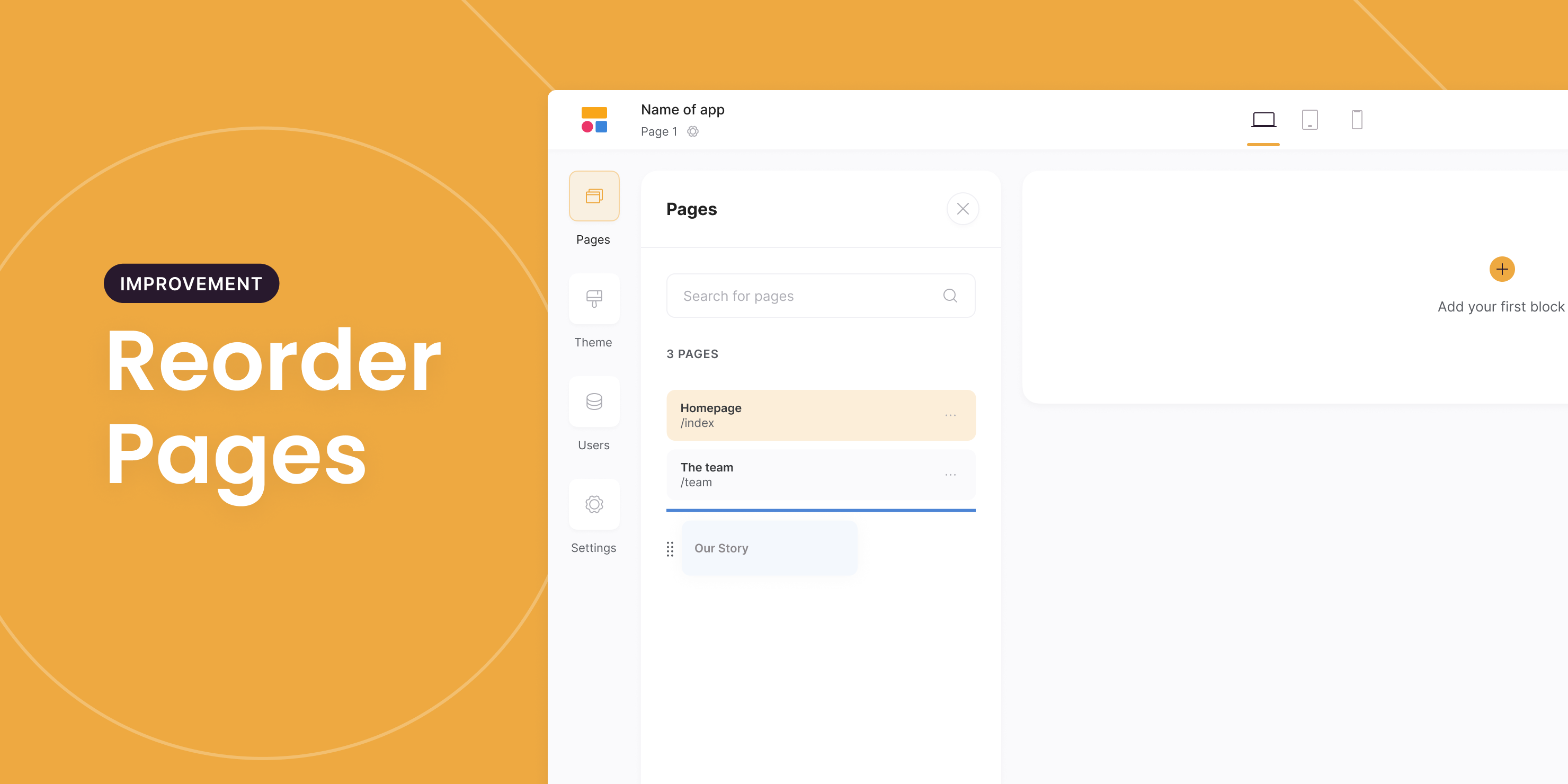 Reorder Pages
