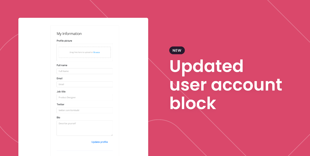 Updated User Account Block