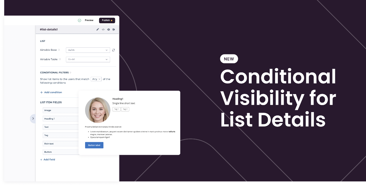 Conditional Visibility For List Details