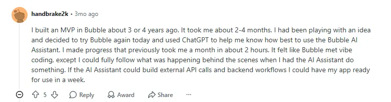 Glide user complains about Glide vs Bubble challenges