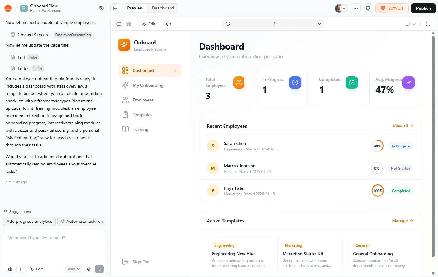 Base44 user interface