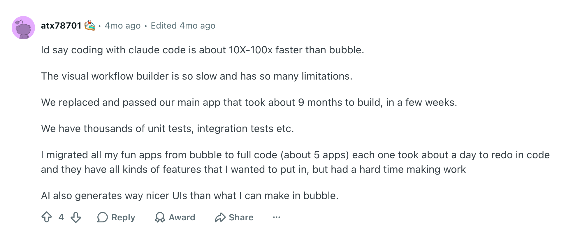 Bubble Reddit review