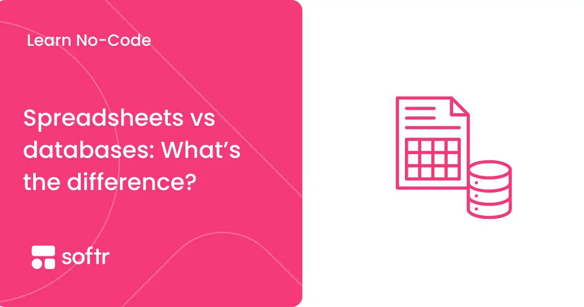 Spreadsheets vs databases comparison illustration