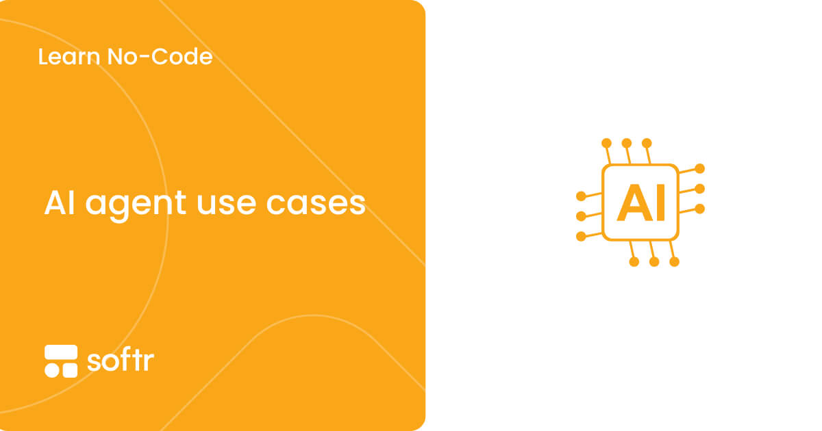 AI agent use cases for business teams, illustrated with a database and automation graphic