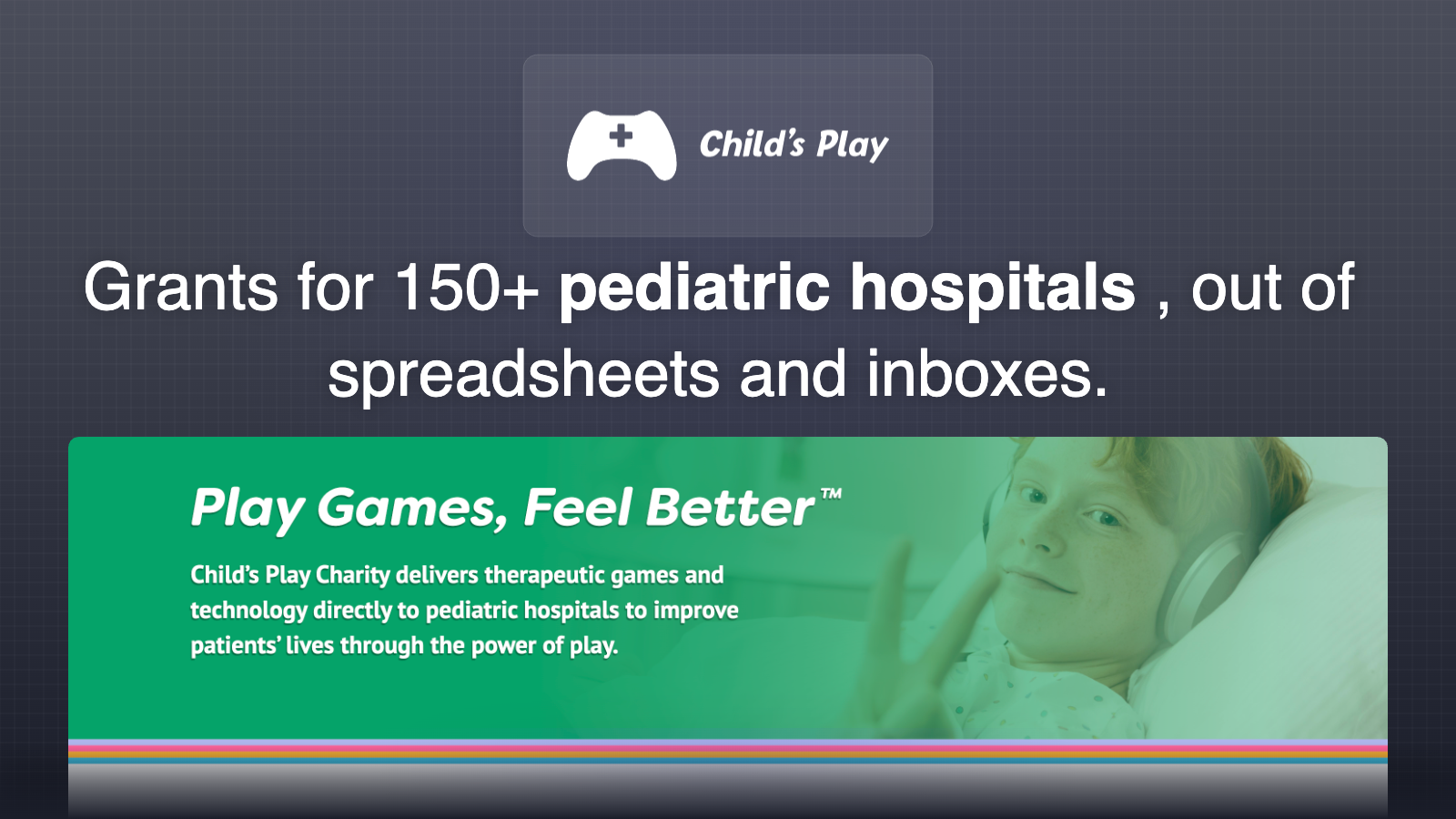 Child's Play Grant Portal