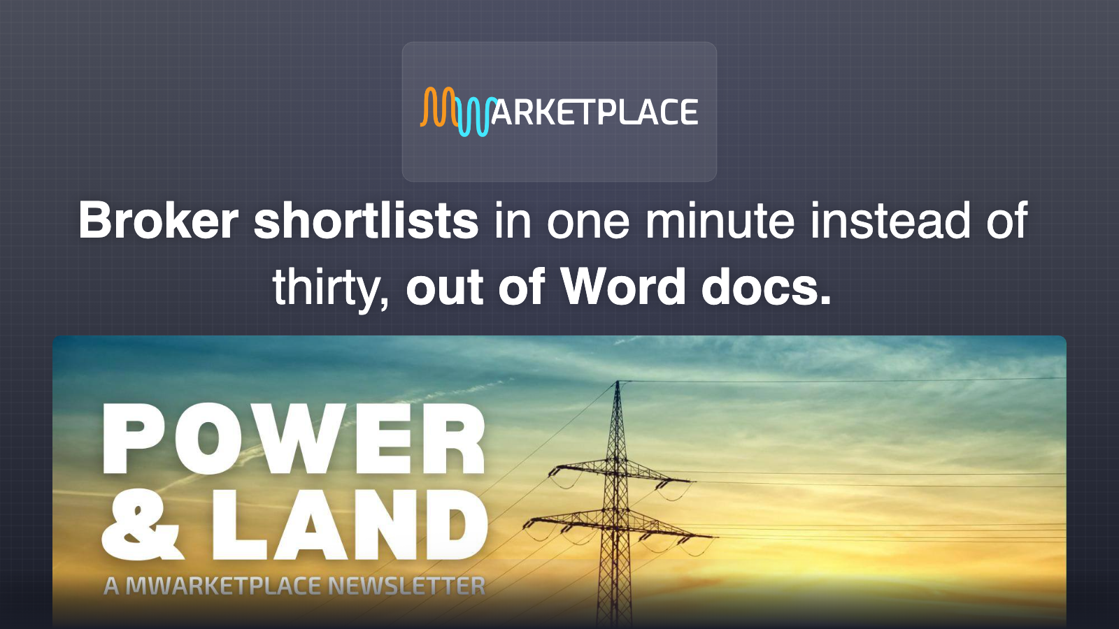 MWarketplace Shortlist Builder