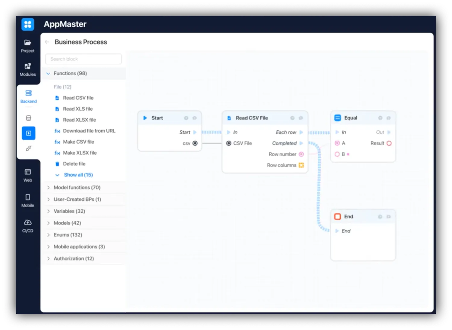 Screenshot of Appmaster