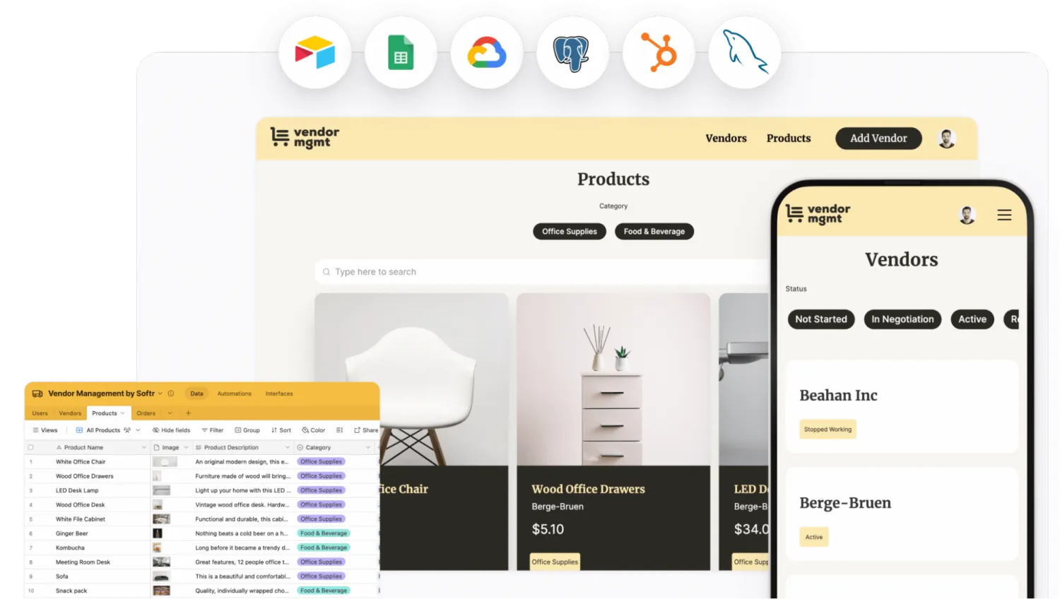 Softr vendor portal