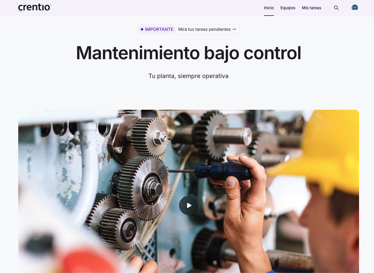 Portal de Mantenimiento - Crentio feature image