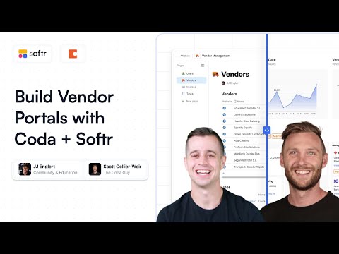 Building a Vendor Management Portal Using Coda and Softr | Live Build Session