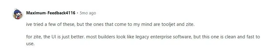 Reddit user talking about Zite