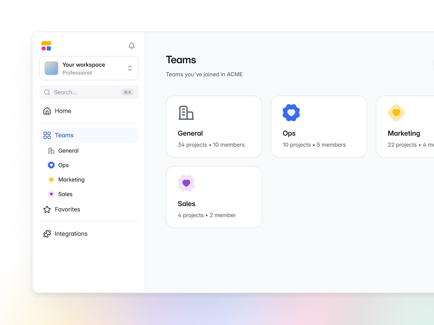 Workspace teams