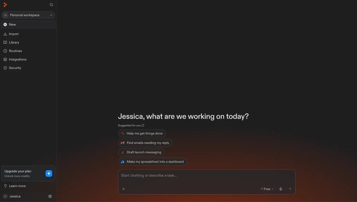 Replit home screen asking what are we working on today with suggested tasks