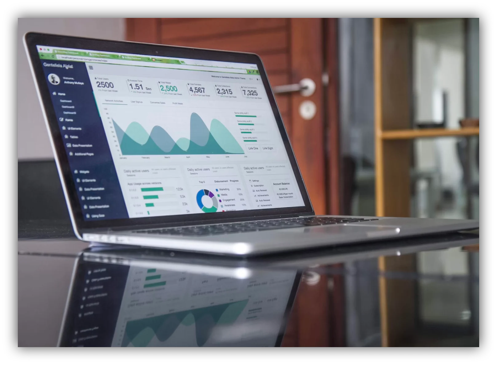 a tab showcasing budget and expenses analytics