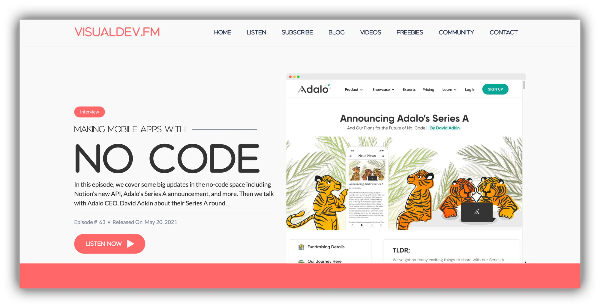 Visual Dev FM learning platform for no-code app building