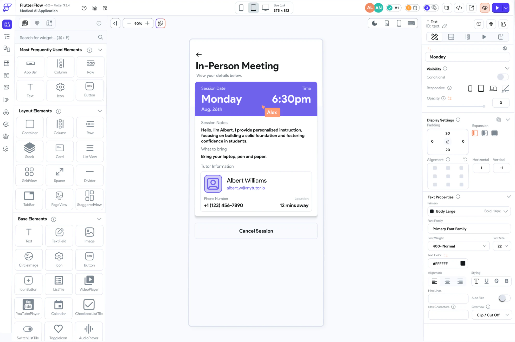 Drag-and-drop app builder in FlutterFlow