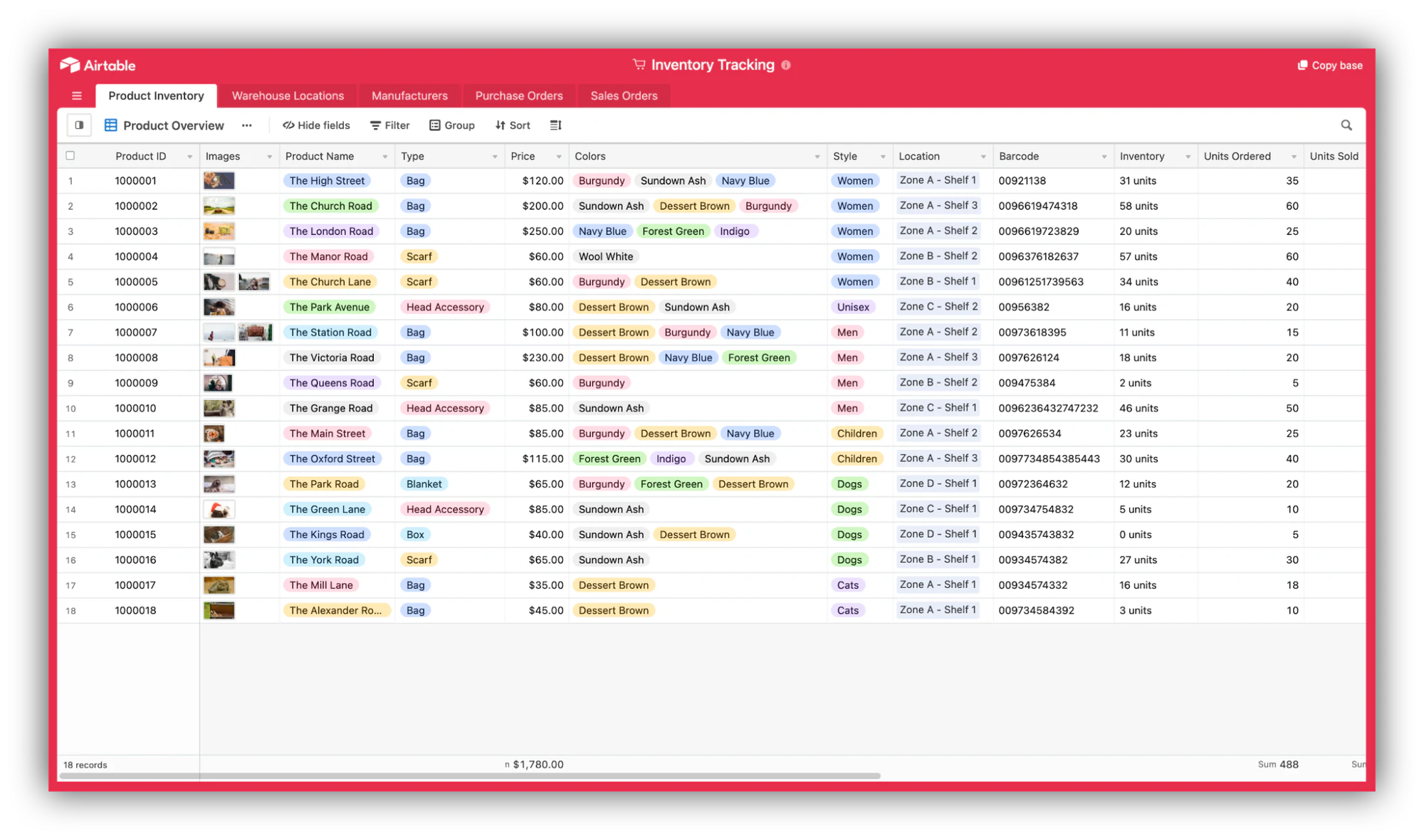 Inventory tracking with Airtable