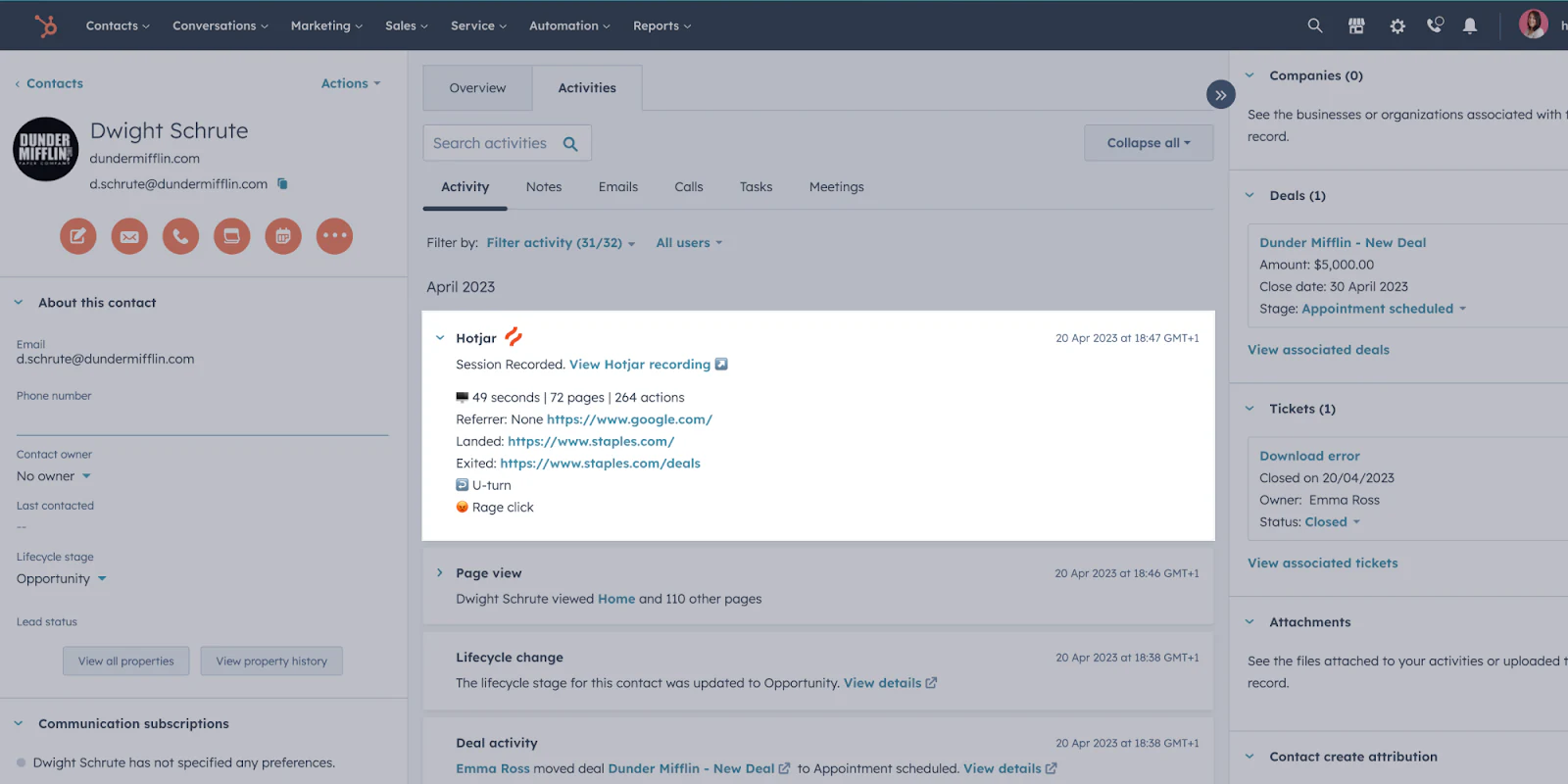 Hotjar website behavior analytics homepage