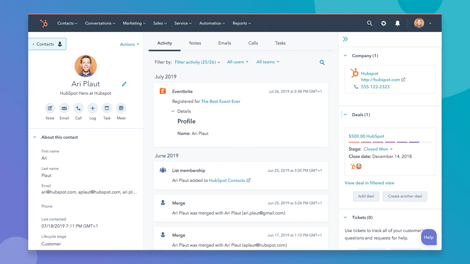 Eventbrite event management and ticketing homepage