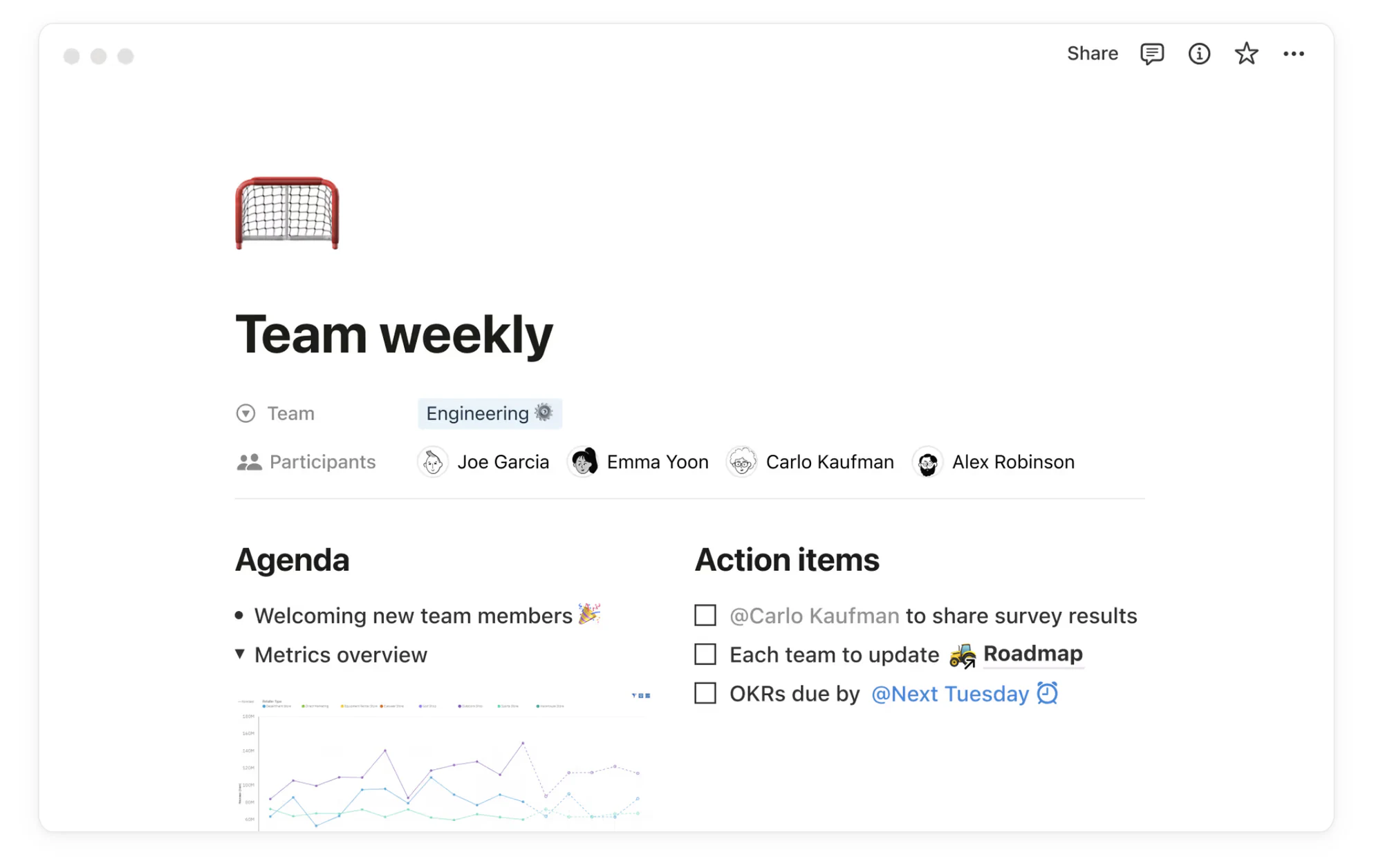 Notion workspace with linked pages and databases