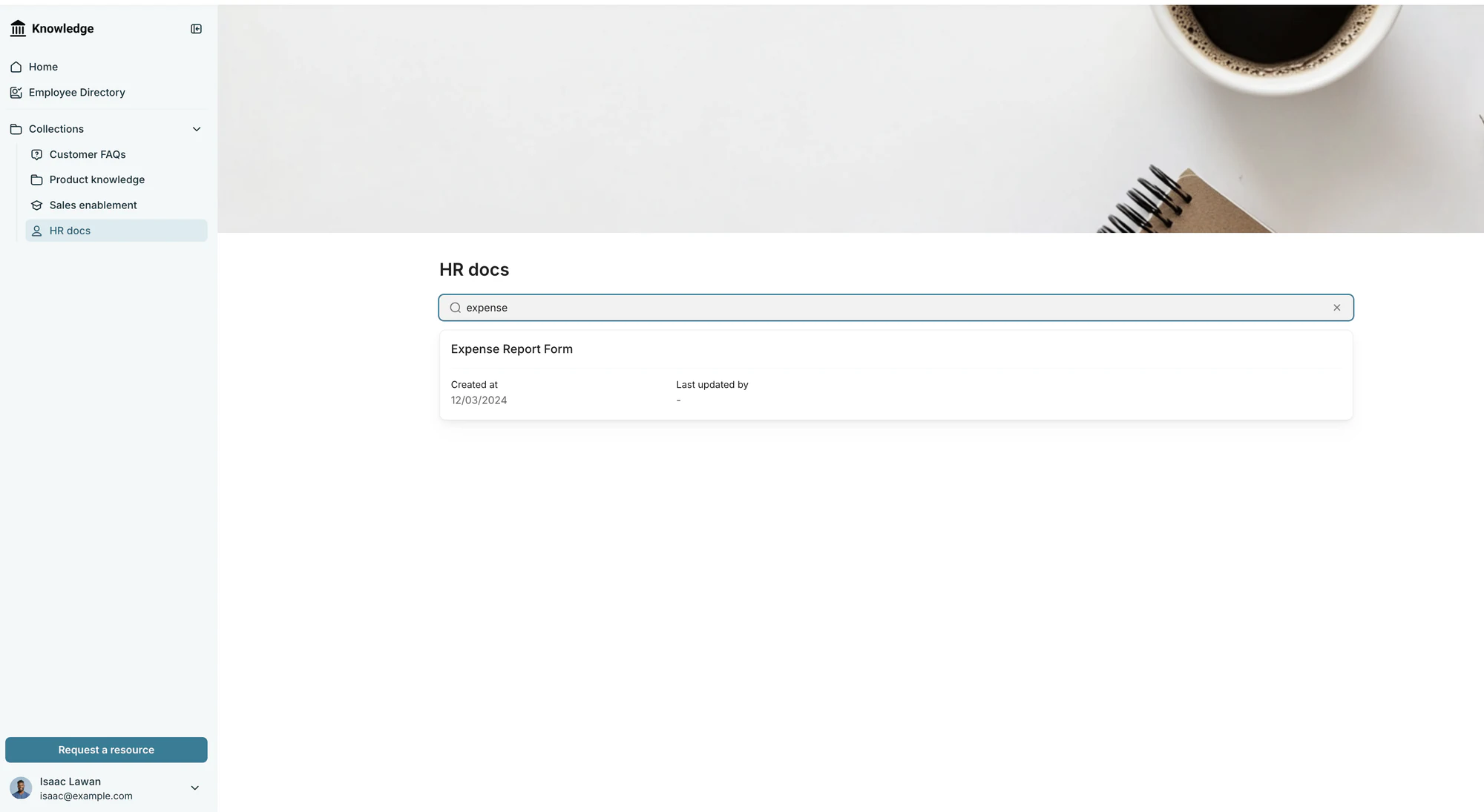 Softr knowledge base built-in search and filter interface
