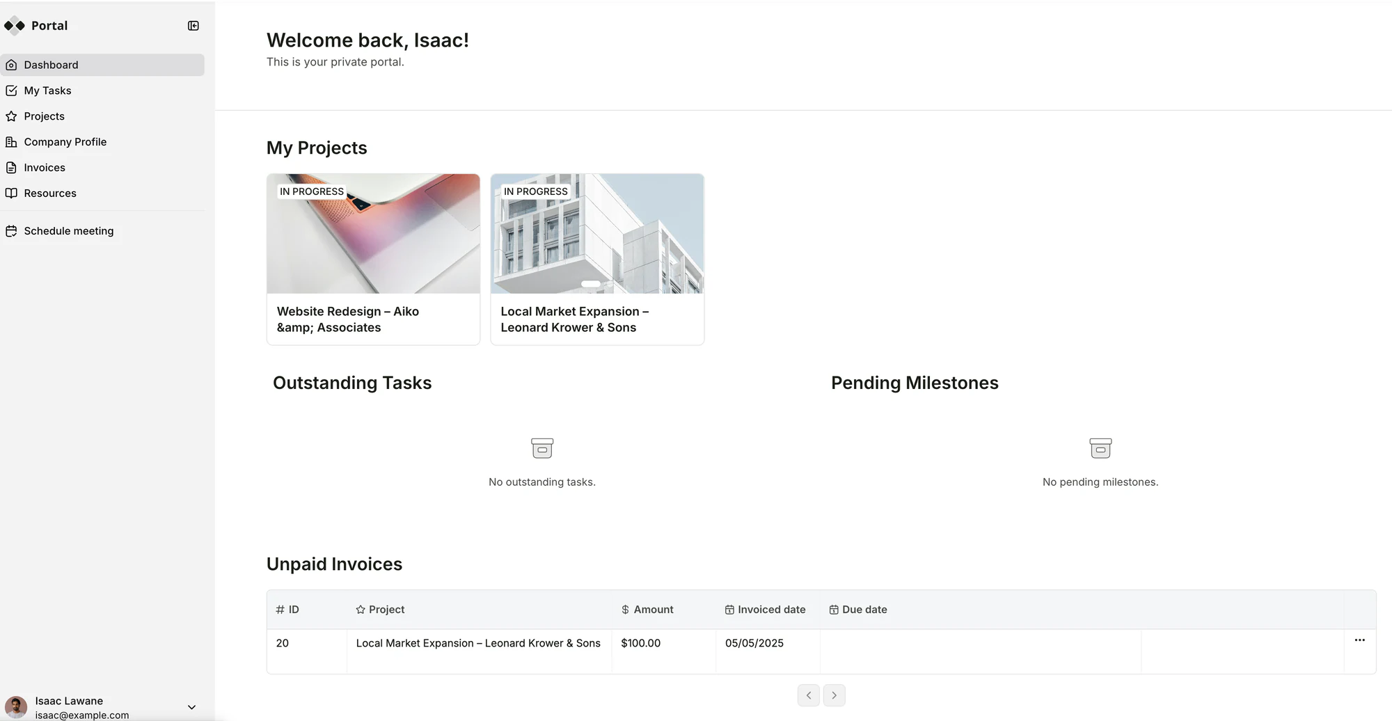 Softr client portal template with dashboard and reporting blocks
