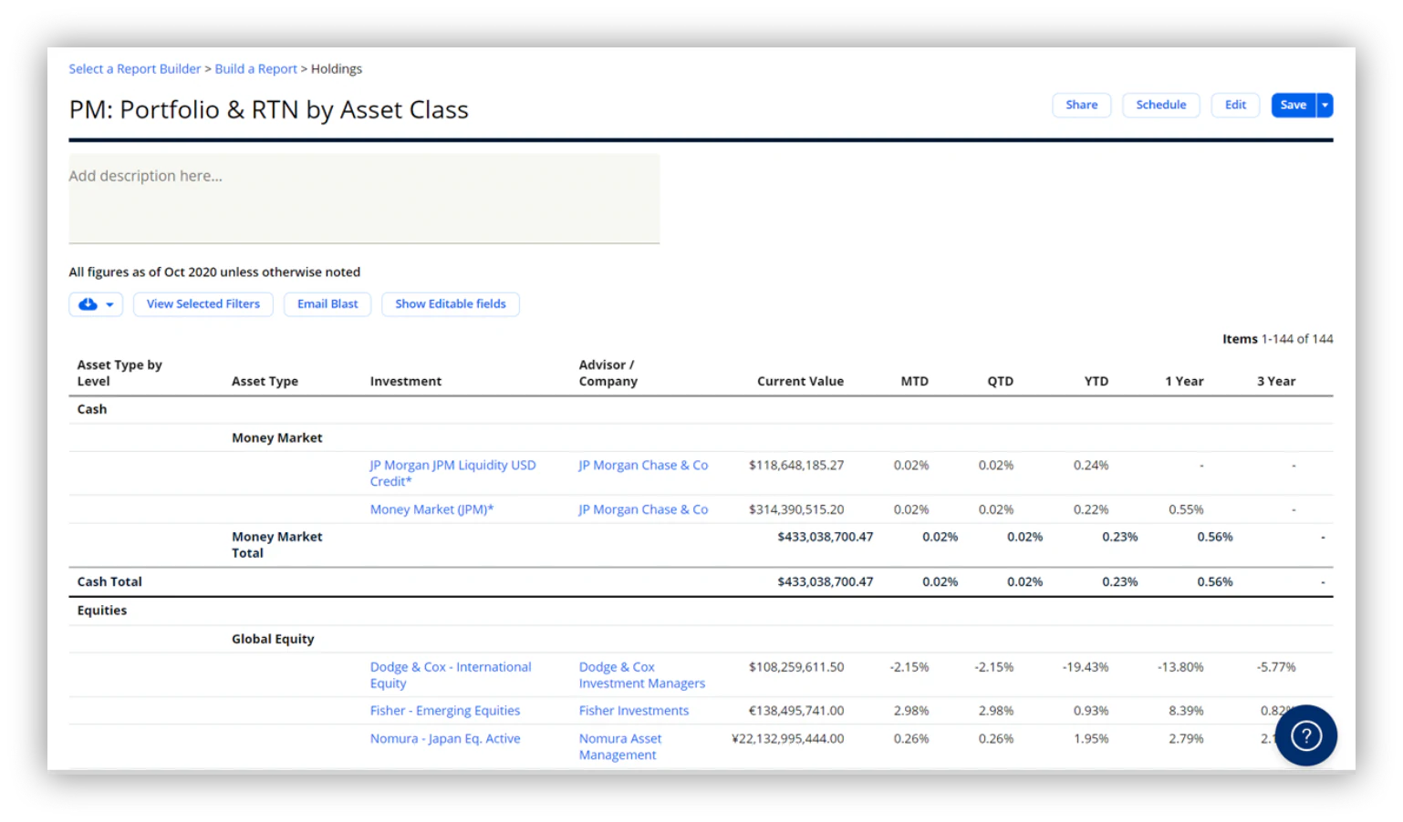 Backstop Investor Portal Portfolio analysis
