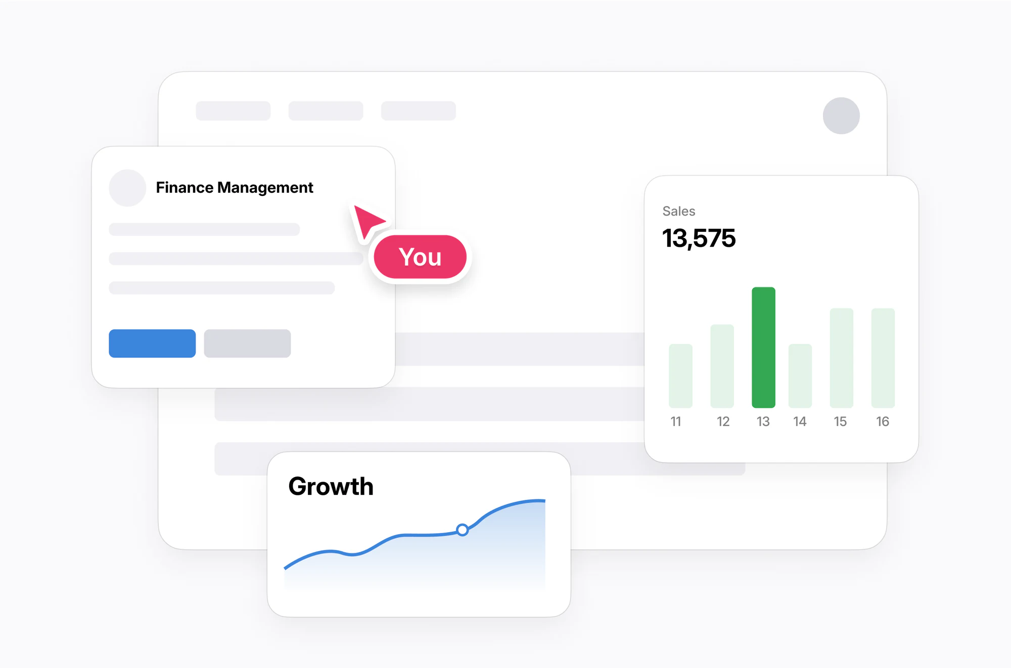 Softr dashboard displaying BigQuery data with customizable charts for different teams