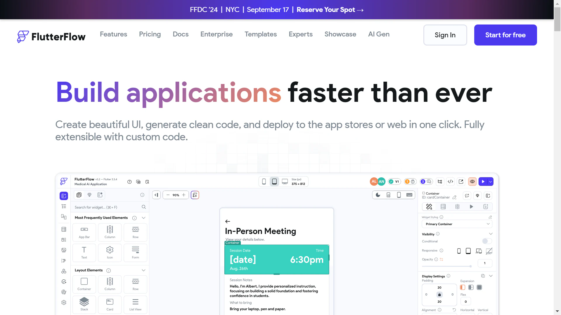 7. Flutterflow — best for rapid prototyping