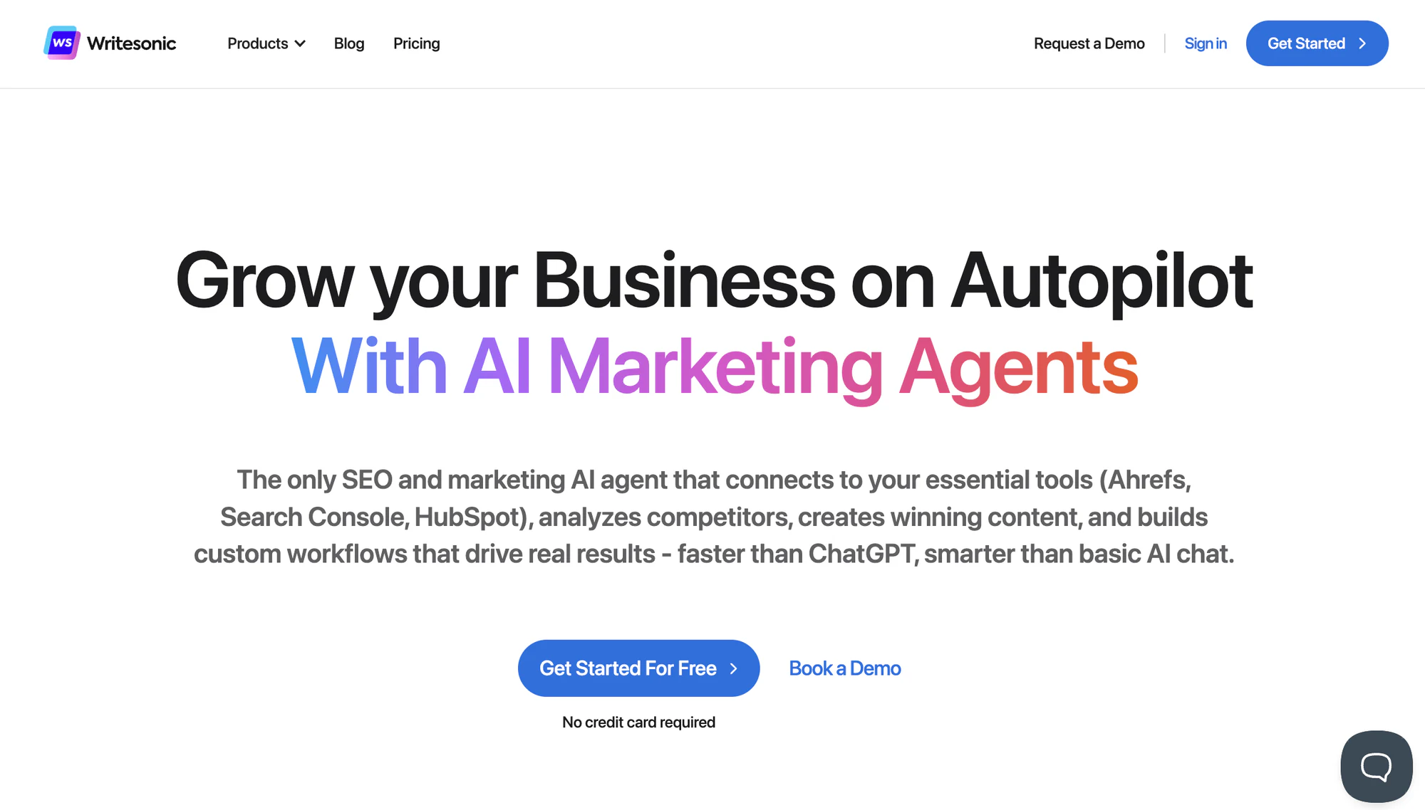 Writesonic AI marketing agent