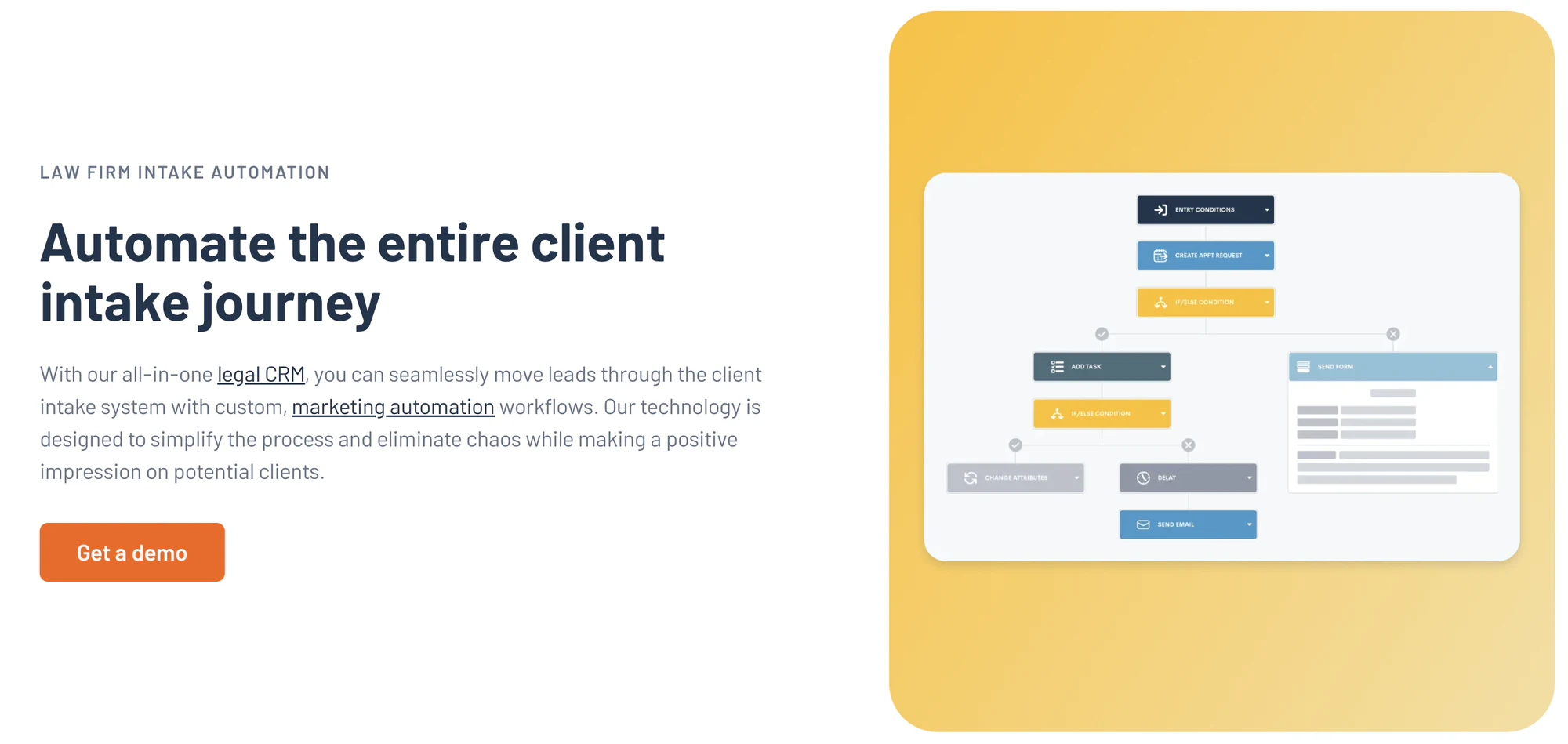 Lawmatics legal CRM software with client intake and portal