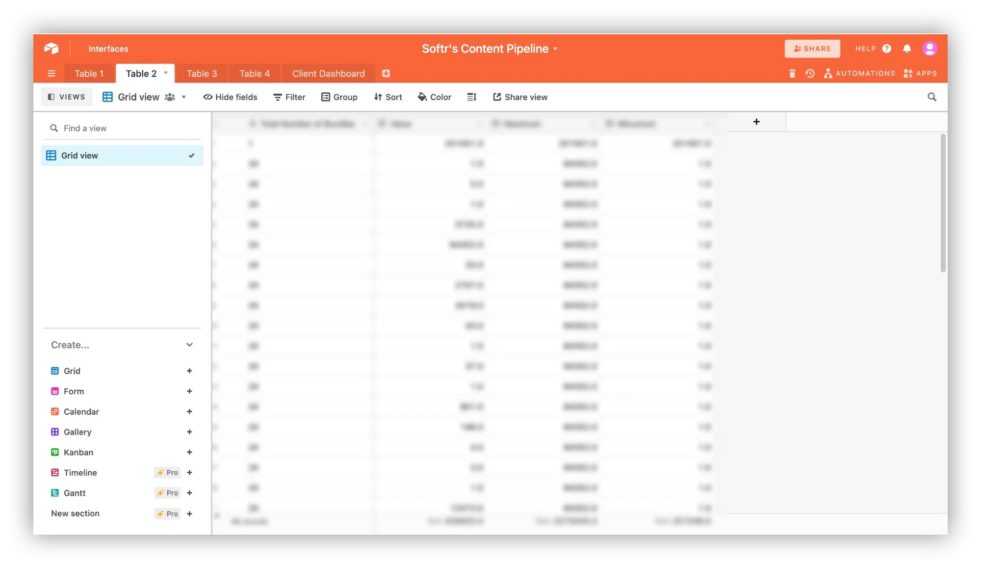 Google Analytics report data imported as records in the Airtable table