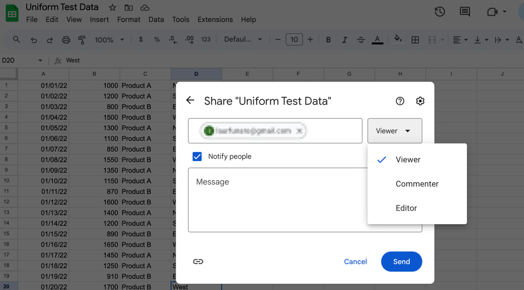 Step 3: Share and set access permission