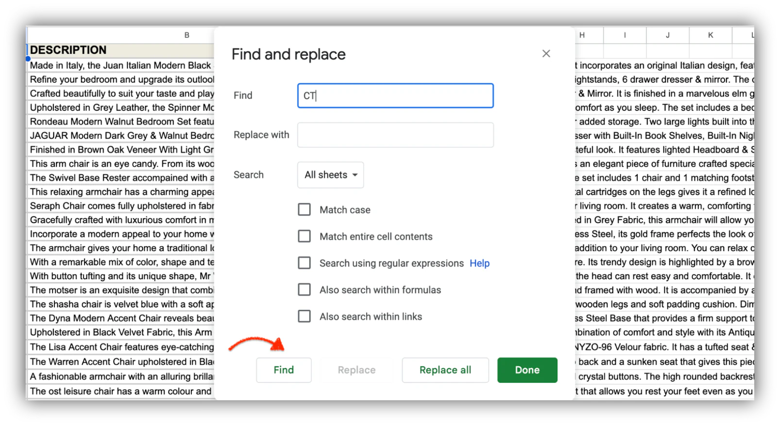 Step 5: Click the "Find" button to find instances 