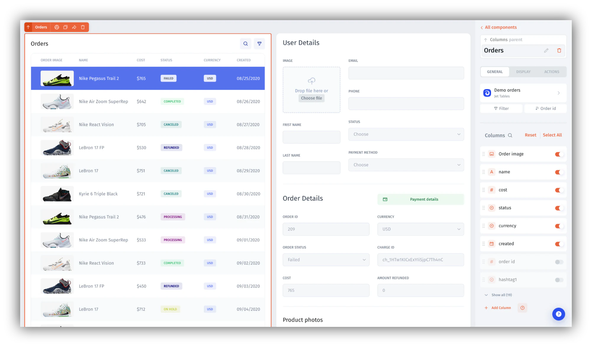 Screenshot of Jet Admin