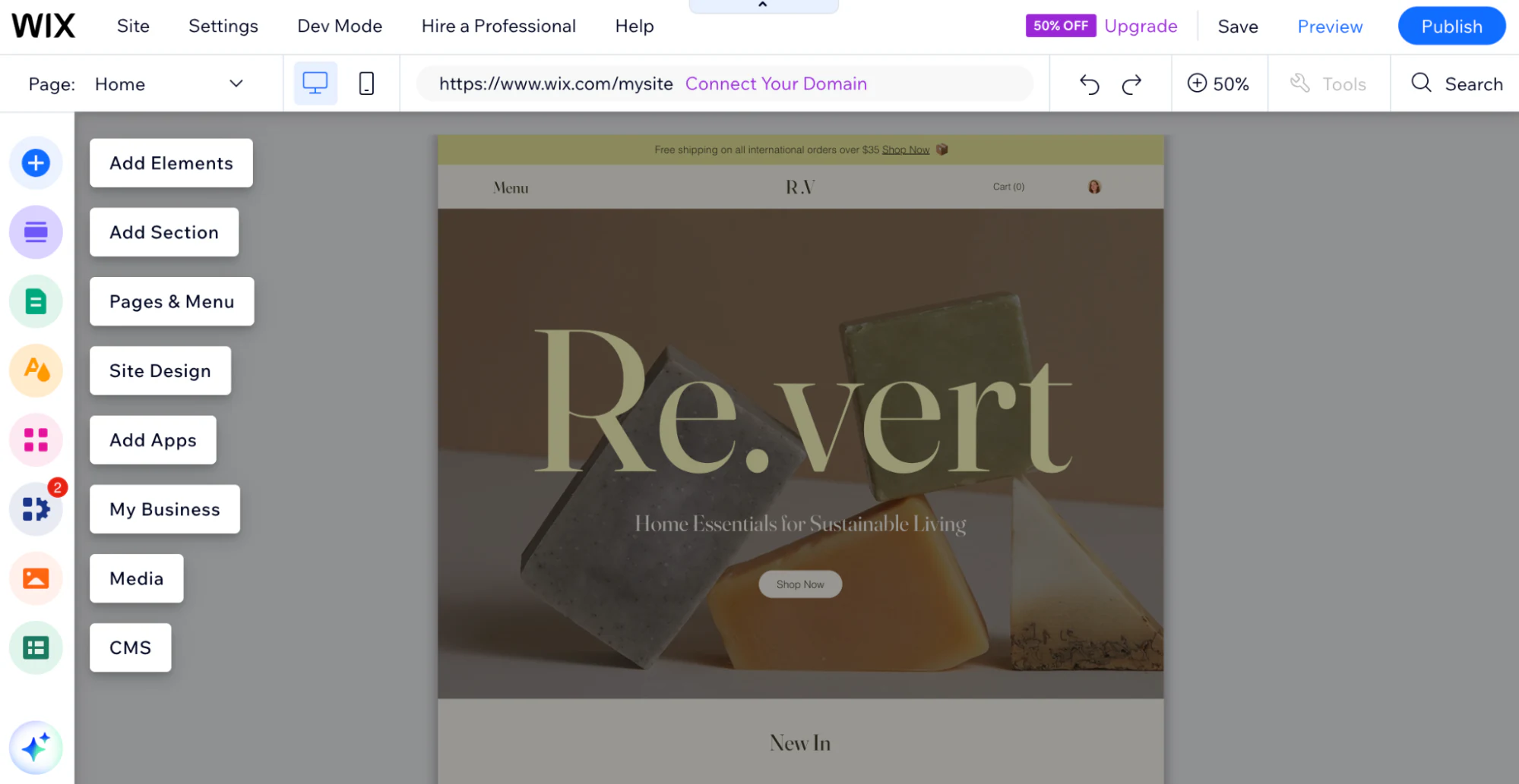 Design websites with Wix’s no-code website builder and templates.