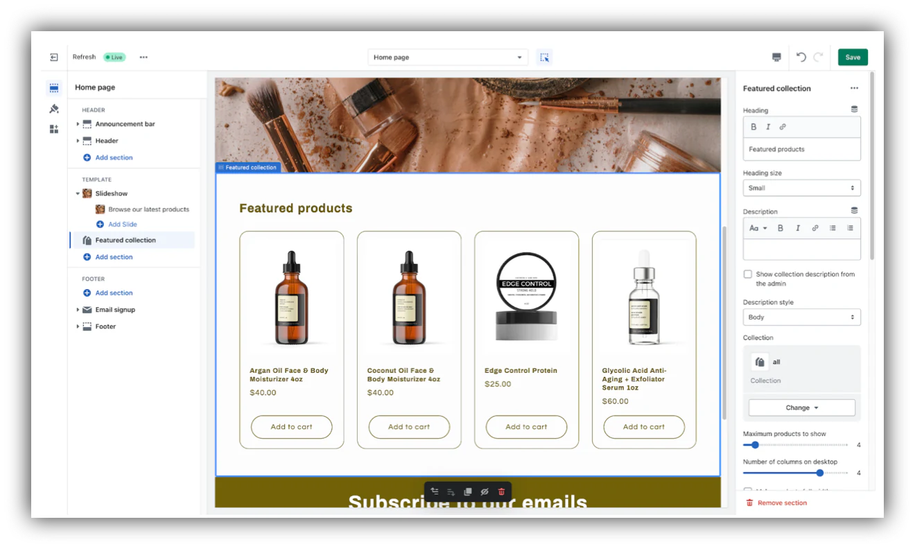 Build and launch an e-commerce store quickly using Shopify’s no-code solution.