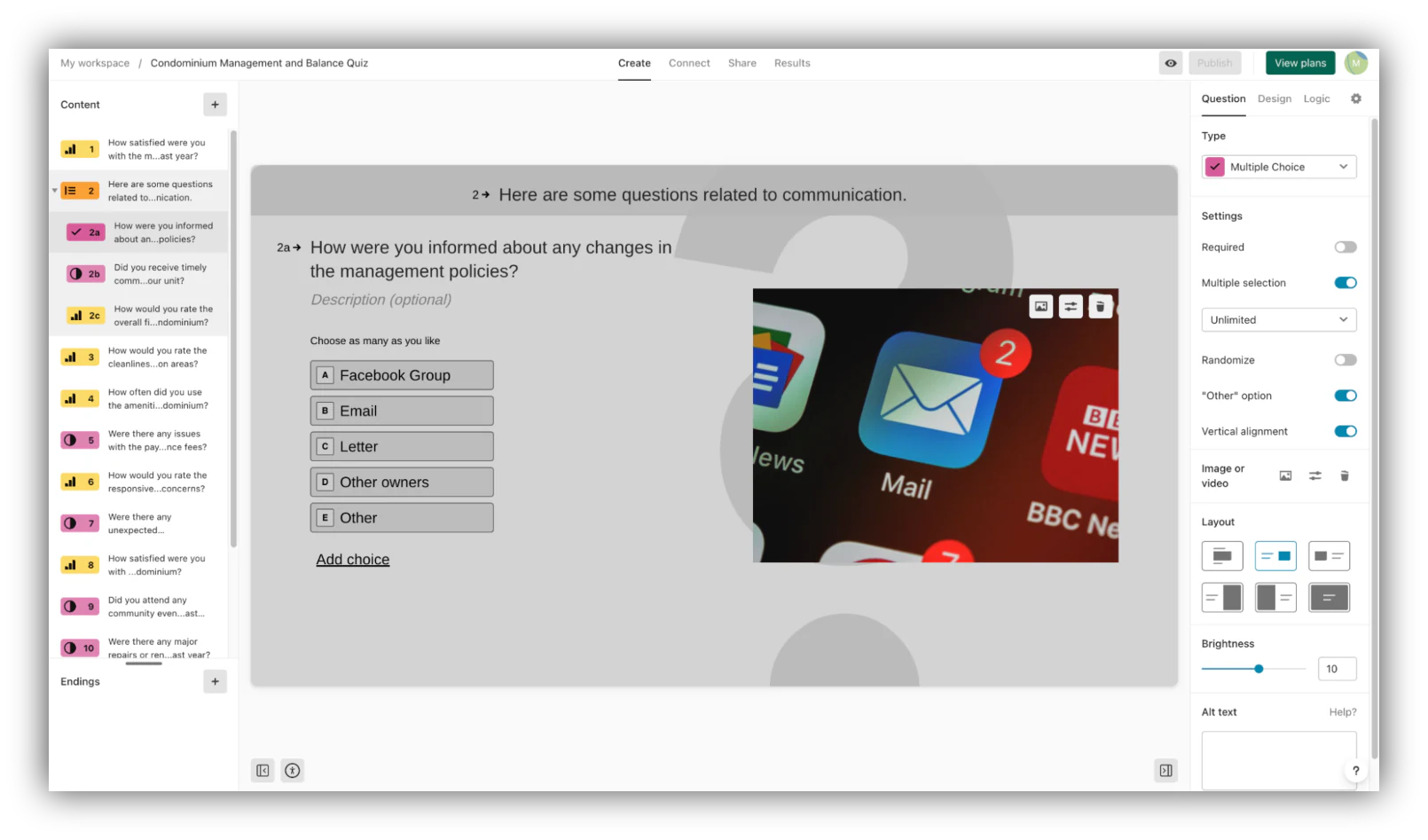 Screenshot of surveysparrow