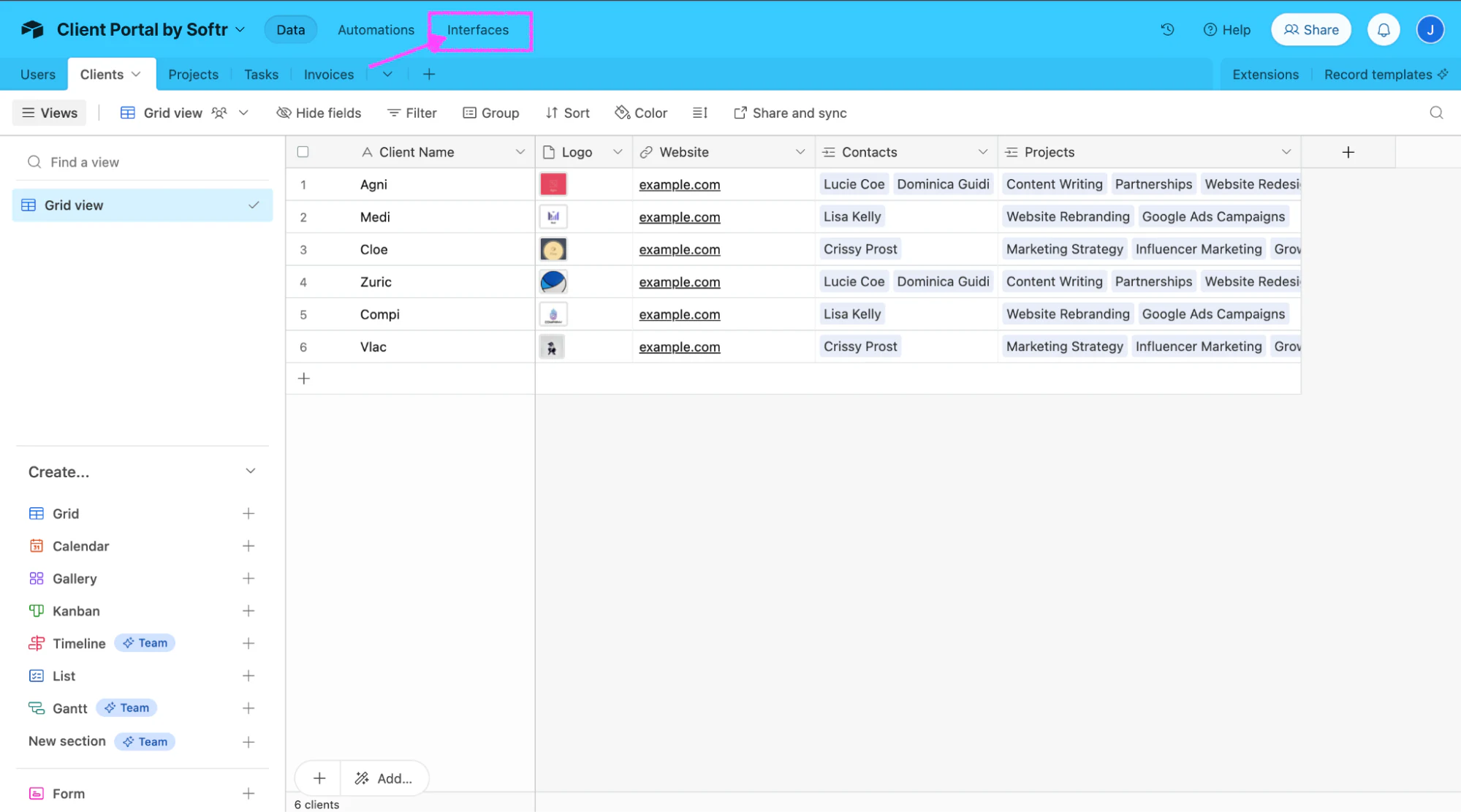 Using Airtable form builder