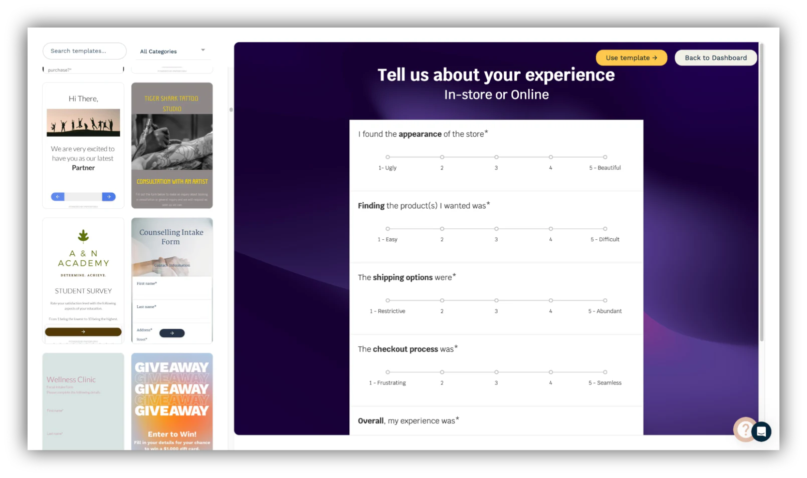 Screenshot of Paperform