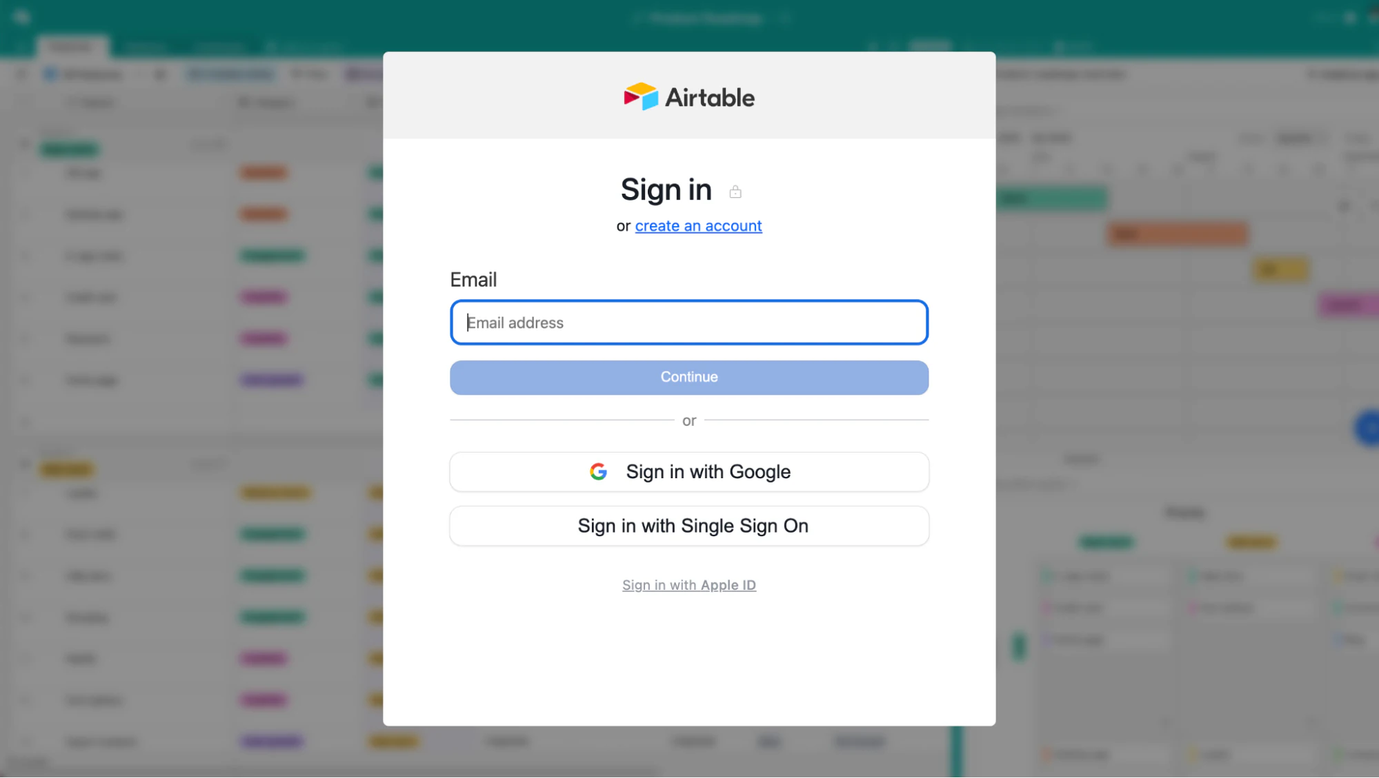 Step 3.2: Log in to your Airtable account