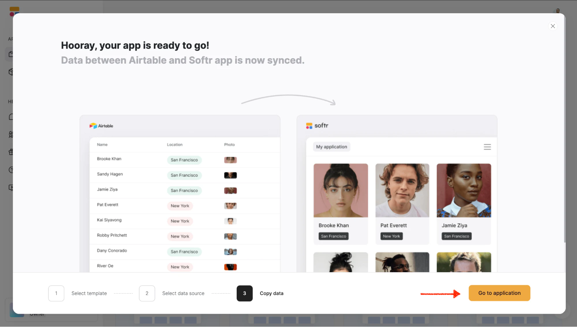 Step 4.2: Click “Go to Application”