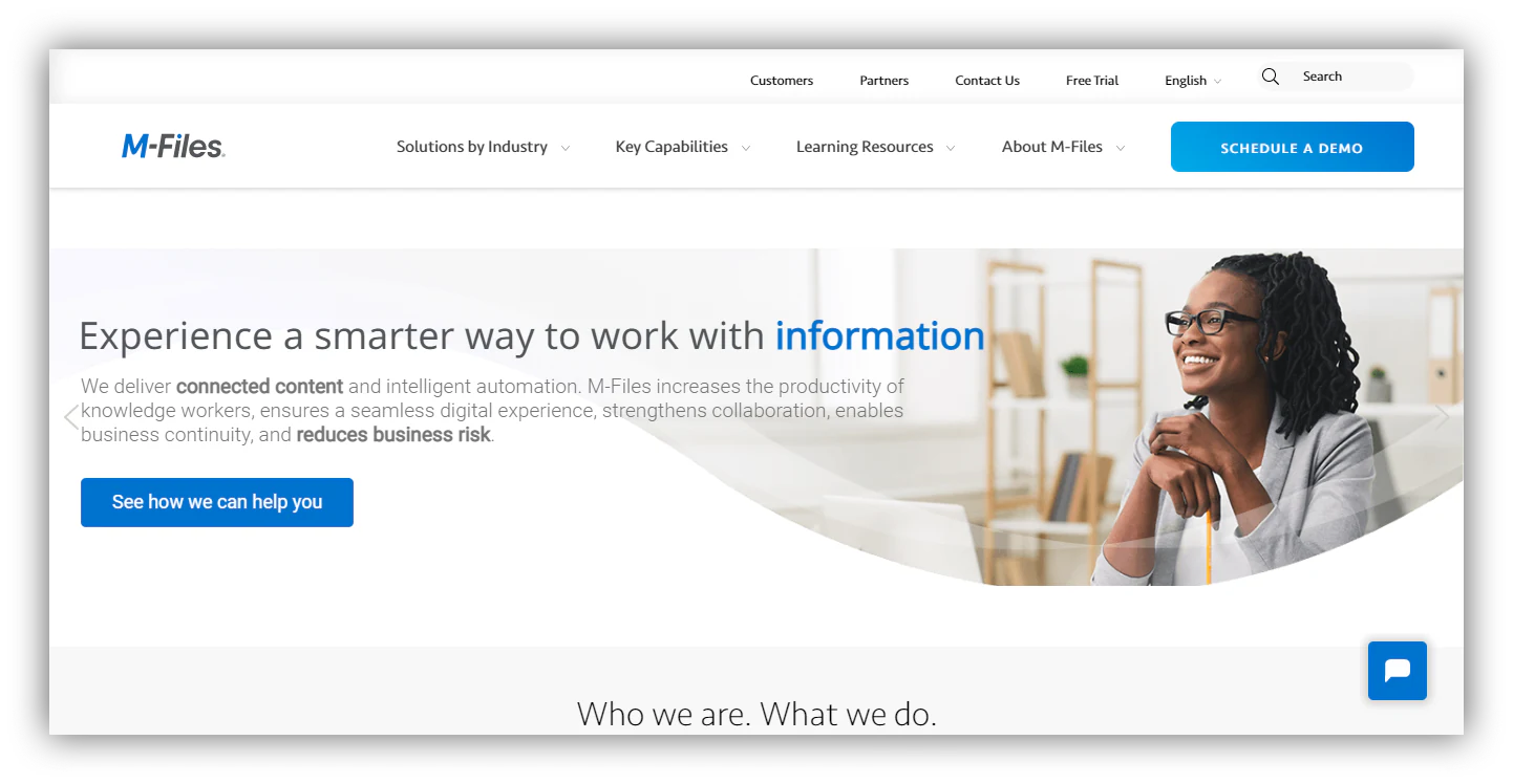 M-Files homepage