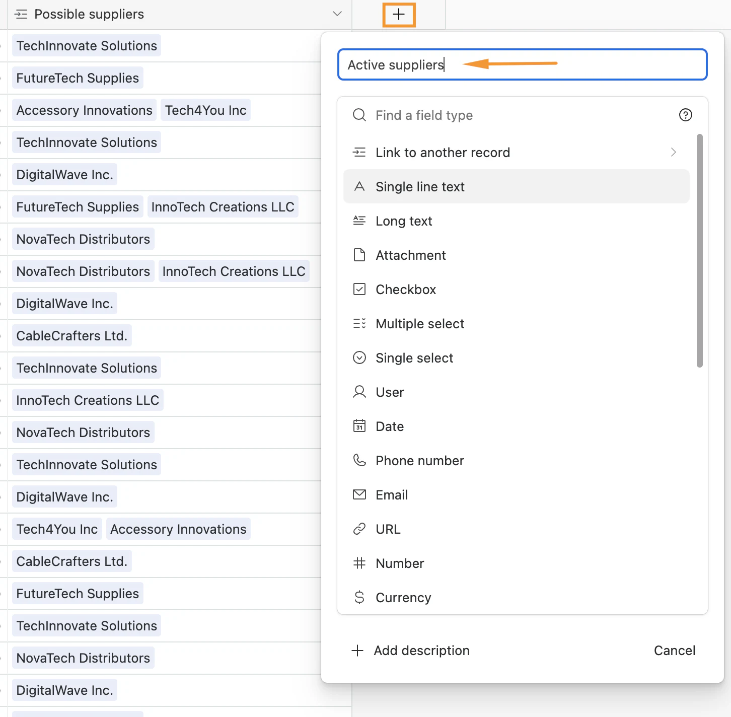 Step 2: Add a lookup field (using conditions)