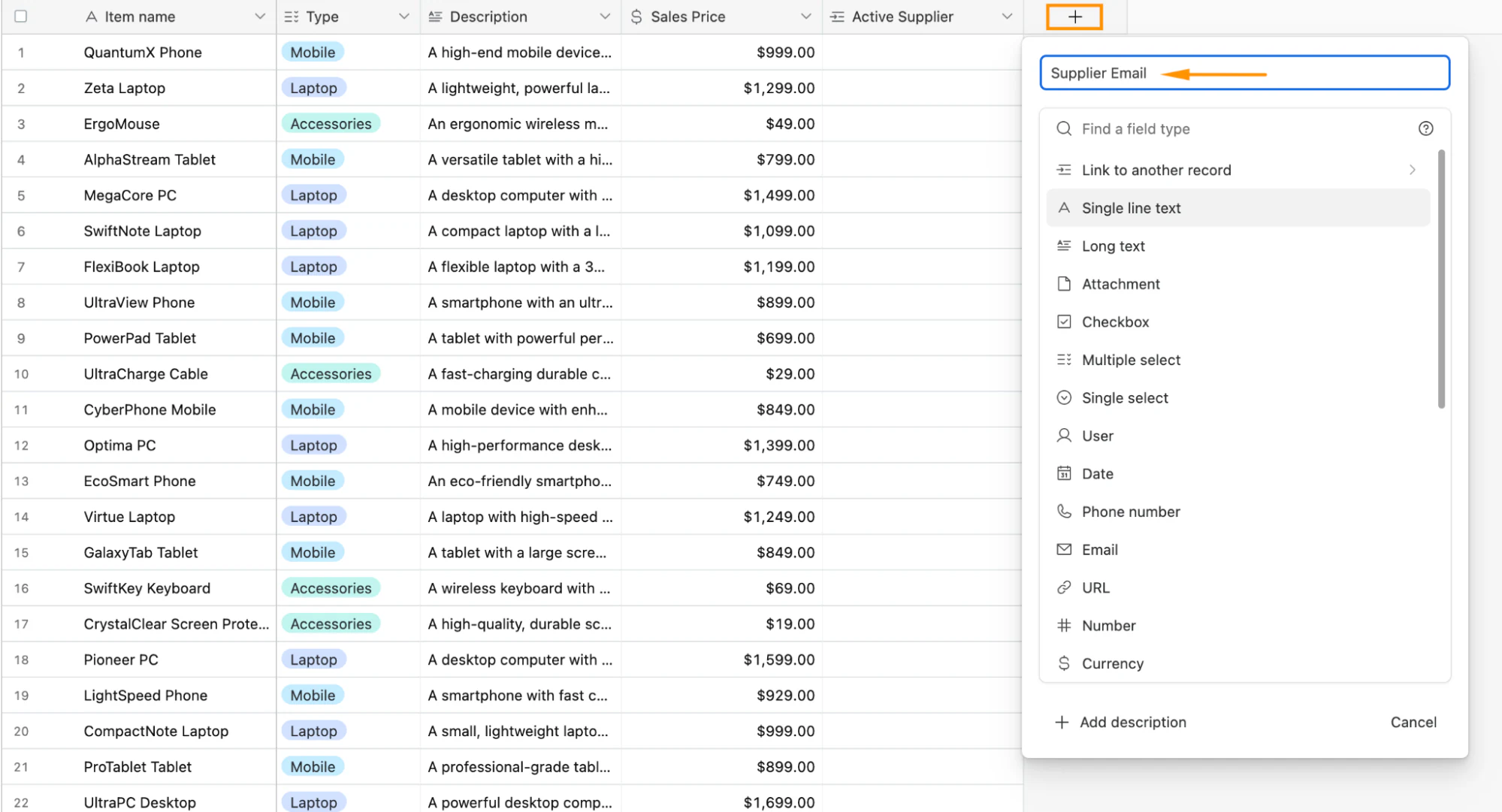 Step 2: Add a lookup field