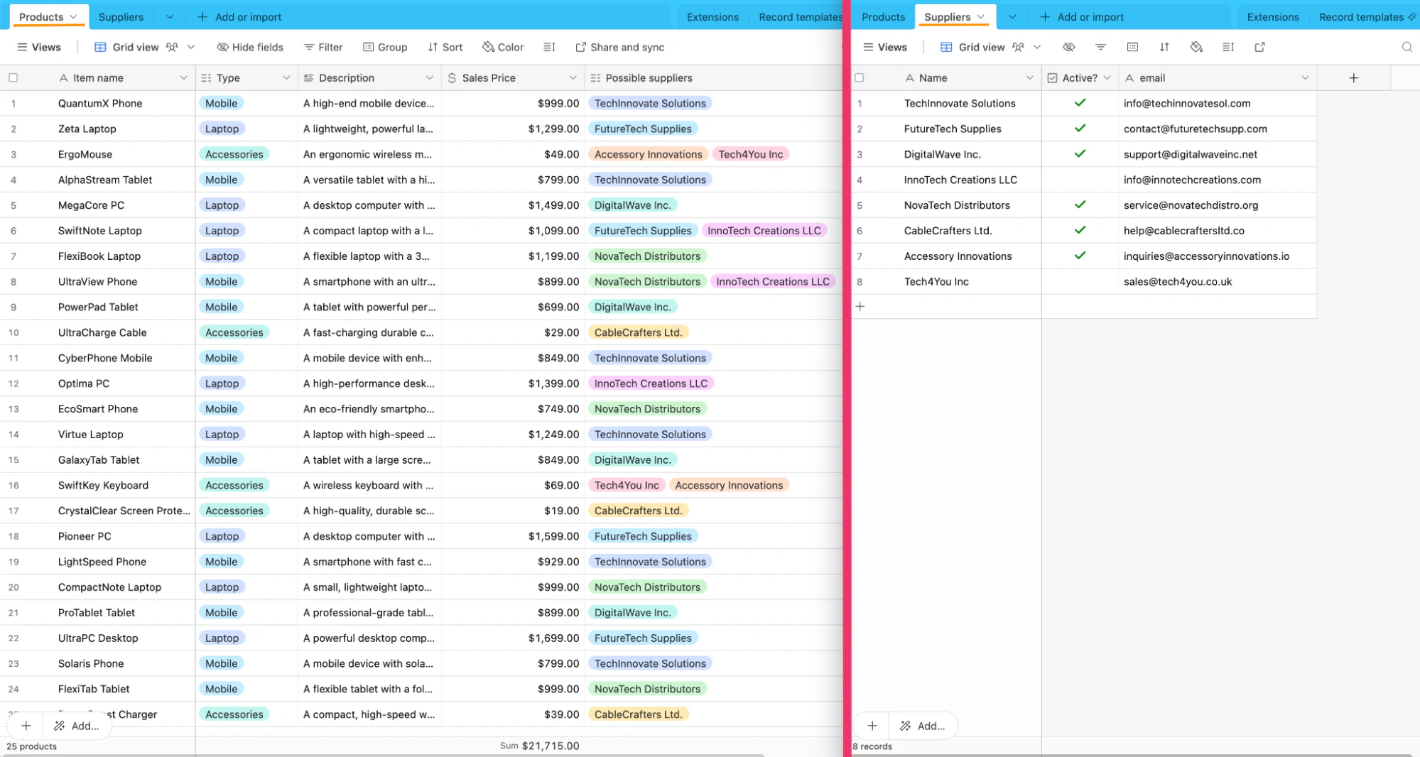 Creating lookup fields in Airtable with conditions
