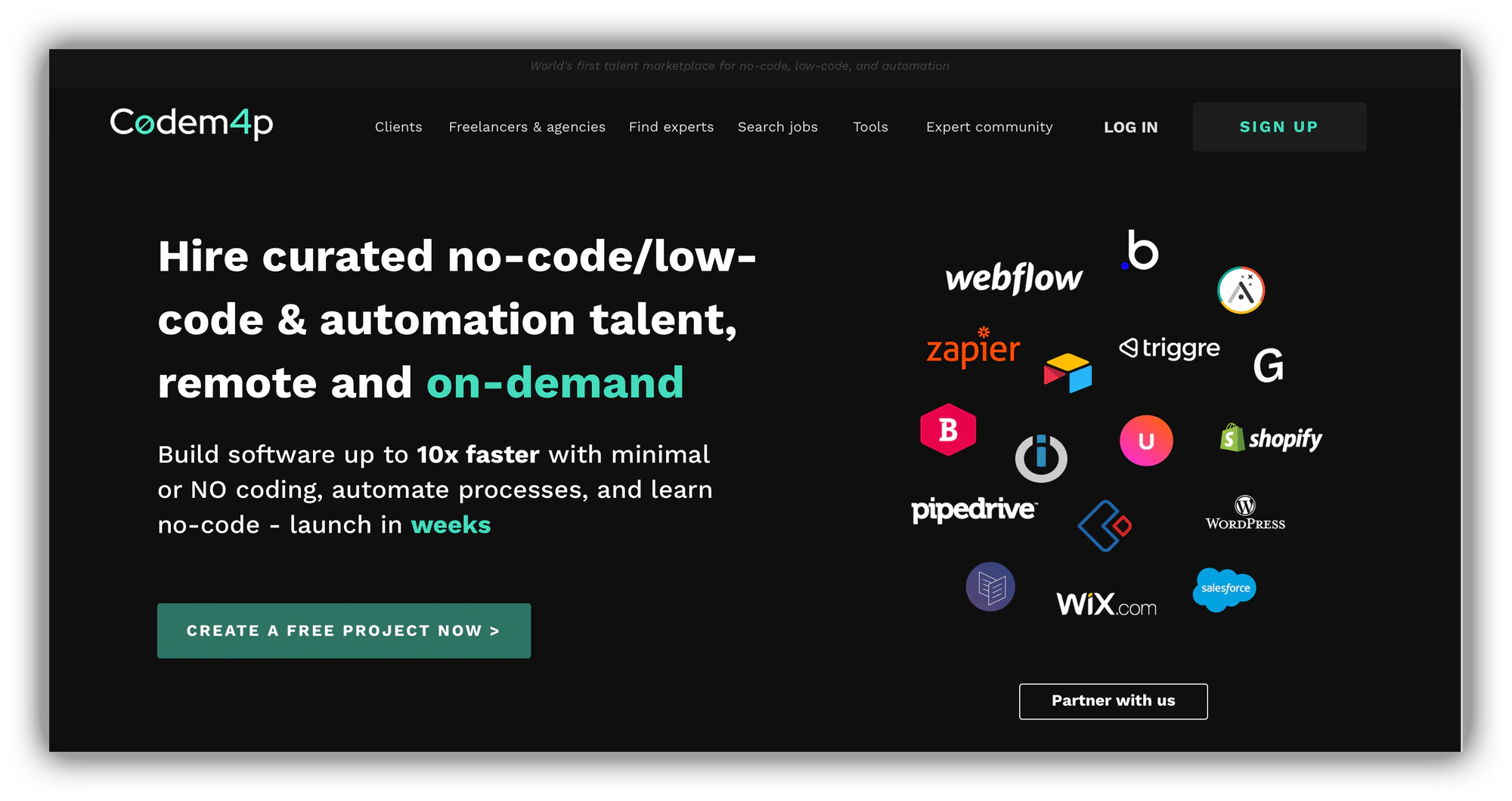 No-code agency Codem4p
