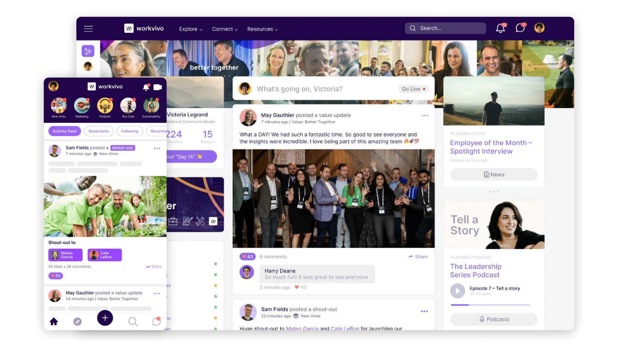 Workvivo employee portal