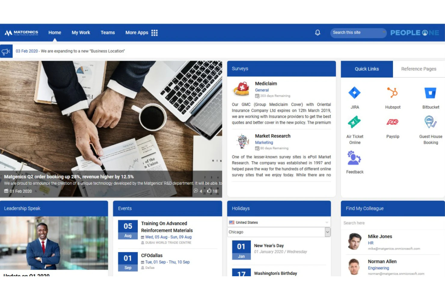 PeopleOne employee portal