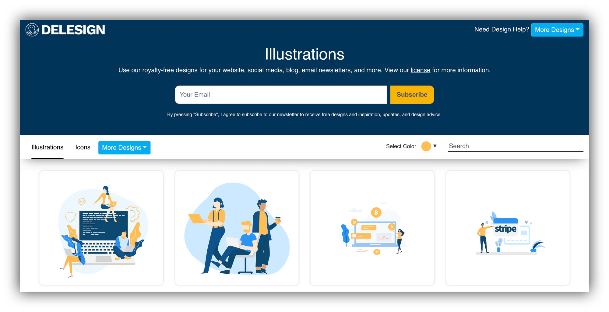 delesign svg illustrations website